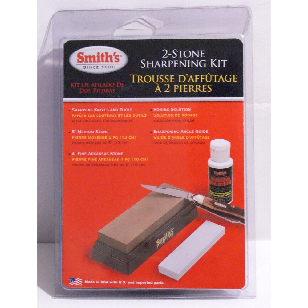 Smith's 2 Stone Sharpening Kit New Items Sharpens Knives and Tools